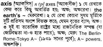Axis in Bangla Academy Dictionary
