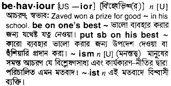 Behaviour in Bangla Academy Dictionary