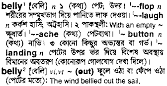 Belly in Bangla Academy Dictionary