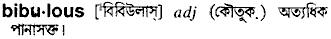 Bibulous in Bangla Academy Dictionary
