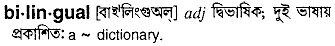 Bilingual in Bangla Academy Dictionary