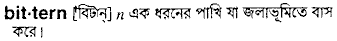 Bittern in Bangla Academy Dictionary