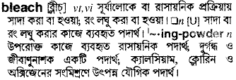 Bleach in Bangla Academy Dictionary