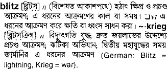 Blitz in Bangla Academy Dictionary