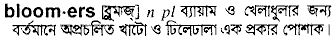 Bloomers in Bangla Academy Dictionary