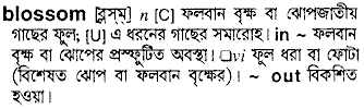 Blossom in Bangla Academy Dictionary