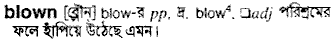 Blown in Bangla Academy Dictionary
