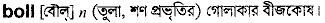 Boll in Bangla Academy Dictionary