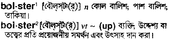 Bolster in Bangla Academy Dictionary