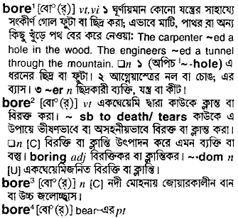 Bore in Bangla Academy Dictionary
