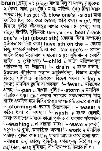Brain in Bangla Academy Dictionary