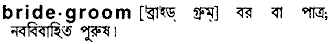 Bridegroom in Bangla Academy Dictionary