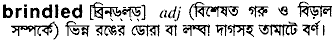 Brindled in Bangla Academy Dictionary
