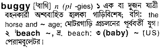 Buggy in Bangla Academy Dictionary