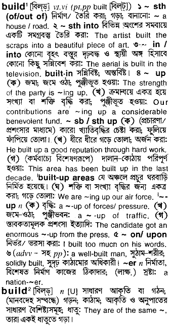 Build in Bangla Academy Dictionary