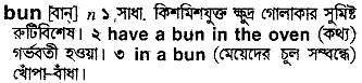 Bun in Bangla Academy Dictionary