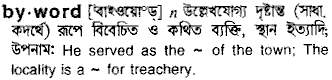 Byword in Bangla Academy Dictionary