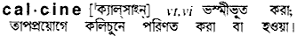 Calcine in Bangla Academy Dictionary