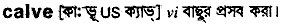 Calve in Bangla Academy Dictionary