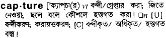 Capture in Bangla Academy Dictionary