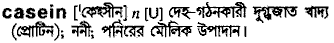 Casein in Bangla Academy Dictionary