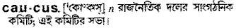 Caucus in Bangla Academy Dictionary