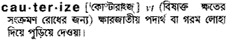 Cauterize in Bangla Academy Dictionary