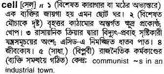 Cell in Bangla Academy Dictionary