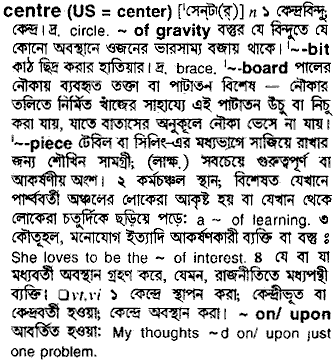 Centre in Bangla Academy Dictionary