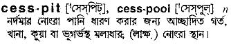 Cesspit in Bangla Academy Dictionary