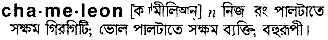 Chameleon in Bangla Academy Dictionary