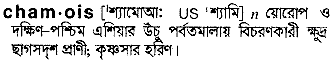 Chamois in Bangla Academy Dictionary