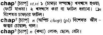 Chap in Bangla Academy Dictionary