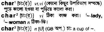 Char in Bangla Academy Dictionary