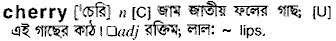 Cherry in Bangla Academy Dictionary