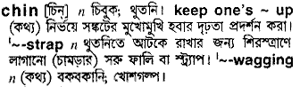 Chin in Bangla Academy Dictionary