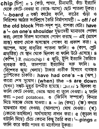 Chip in Bangla Academy Dictionary