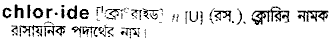 Chloride in Bangla Academy Dictionary