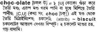 Chocolate in Bangla Academy Dictionary