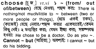 Choose in Bangla Academy Dictionary