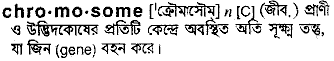 Chromosome in Bangla Academy Dictionary
