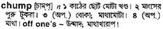 Chump in Bangla Academy Dictionary