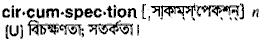 Circumspection in Bangla Academy Dictionary