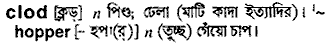 Clod in Bangla Academy Dictionary