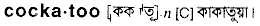 Cockatoo in Bangla Academy Dictionary
