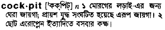 Cockpit in Bangla Academy Dictionary