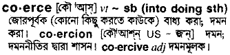 Coerce in Bangla Academy Dictionary