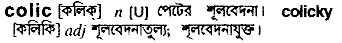 Colic in Bangla Academy Dictionary