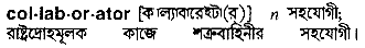 Collaborator in Bangla Academy Dictionary