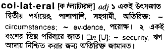 Collateral in Bangla Academy Dictionary